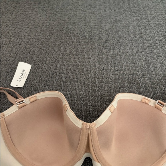 NWT Soma Women's Beige Covertible/Strapless Underwire Bra - Picture 4 of 6